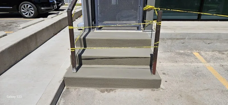Front-entry step replacement by Lucky’s Concrete in Corpus Christi